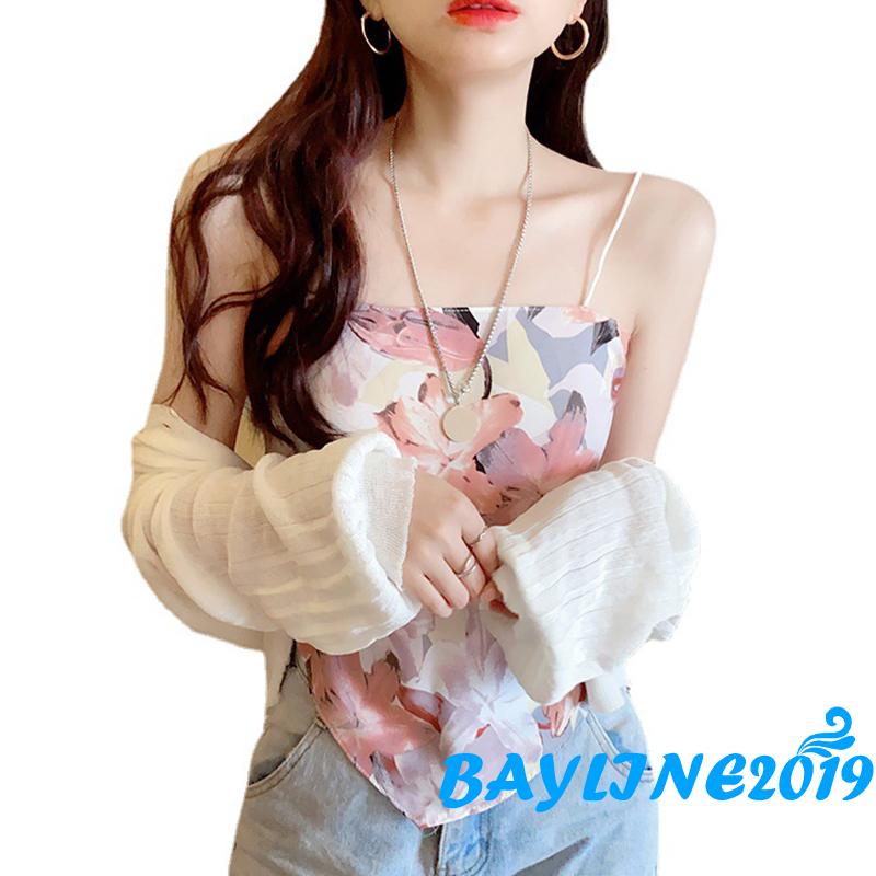 Áo Nữ Không Tay Họa Tiết Hoa Thời Trang Quyến Rũ