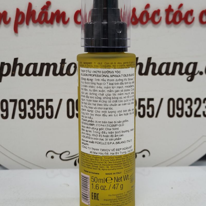 TINH DẦU THƠM DƯỠNG TÓC ELGON SINSEA 7 OILS 50ML