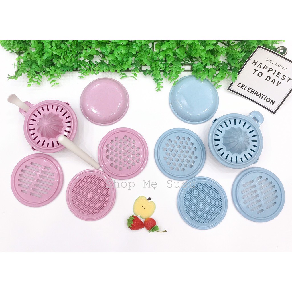 Full Bộ dụng cụ chế biến ăn dặm lúa mạch 15 món cho bé