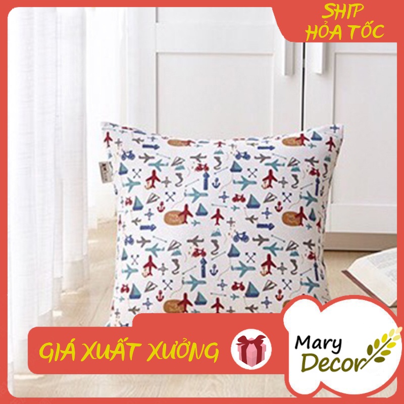 Gối tựa sofa Mary Decor - họa tiết Máy bay G-E06