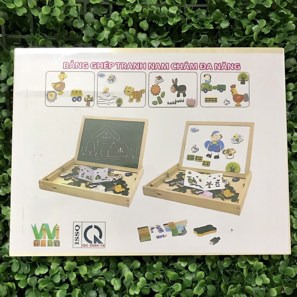 [Rẻ Vô Địch] Ghép Hình Gỗ Nam Châm 2 In 1