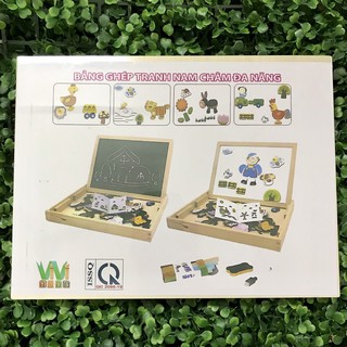 Ghép hình gỗ nam châm 2 in 1