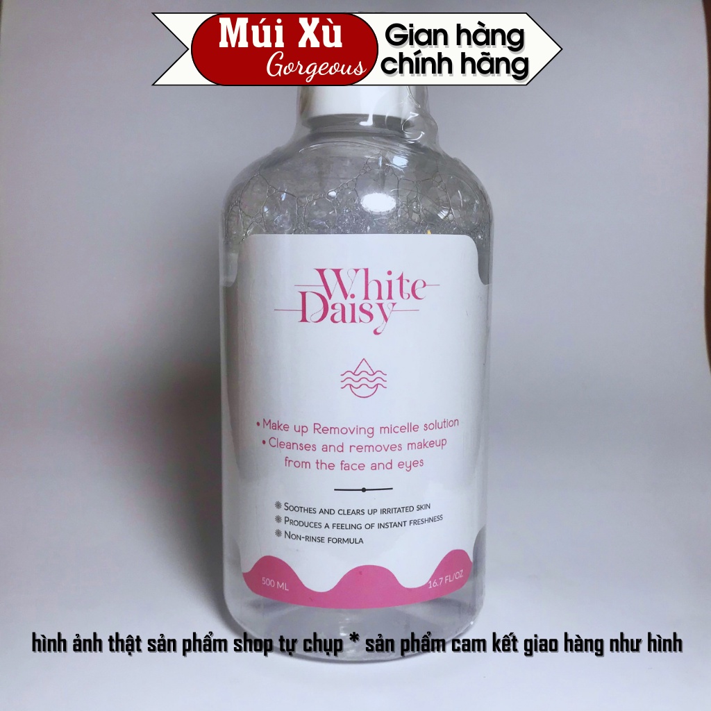 Nước tẩy trang cho mọi loại da White Daisy múi xù gorgeous 500ml dưỡng ẩm sạch sâu dịu nhẹ