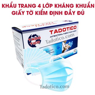 50 cái-khẩu trang y tế 4 lớp cao cấp kháng khuẩn-khẩu trang 4 lớp hàng chuẩn công ty tadotico hàng xuất khẩu