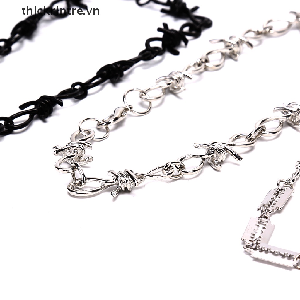 Vòng Cổ Choker Hạng Nặng Làm Thủ Công Hình Ổ Khóa Thorns Cho Nam Và Nữ