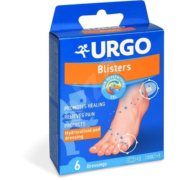 Băng Dán Cho Vết Phồng Rộp Urgo Hydrocollorid Pad Dressing Hộp 6 Miếng