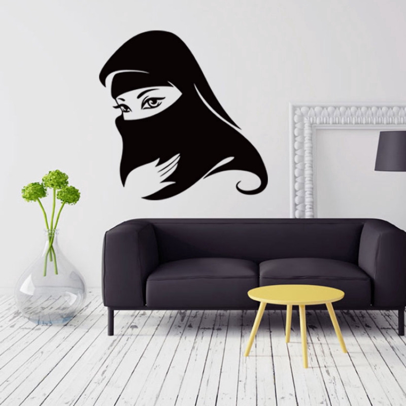 Miếng Dán Tường Hình Người Phụ Nữ Ả Rập