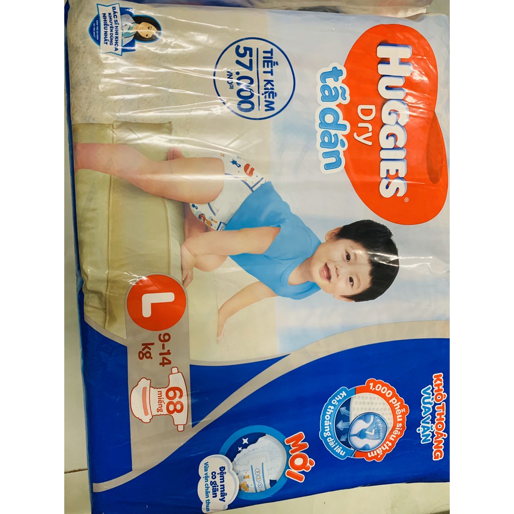 Tã dán Huggies size L68 XL62 M76