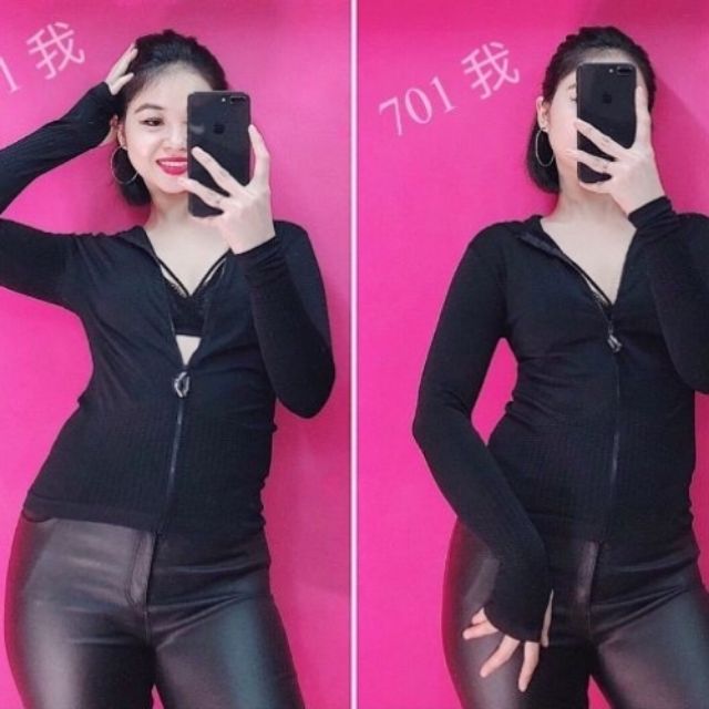 Áo khoác nữ. Áo khoác thể thao trơn ôm body, tôn dáng, dễ phối trang phục [Trơn]