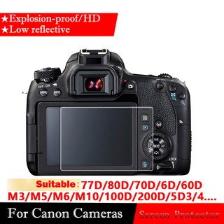 Kính Cường Lực Bảo Vệ Màn Hình Cho Canon 77D 70D 5D3 / 4 6D2 80D 760D M100 200D