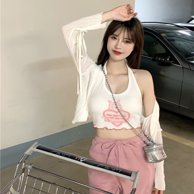 Áo hai dây Họa Tiết Gia Vị Mùa Hè Cho Nữ