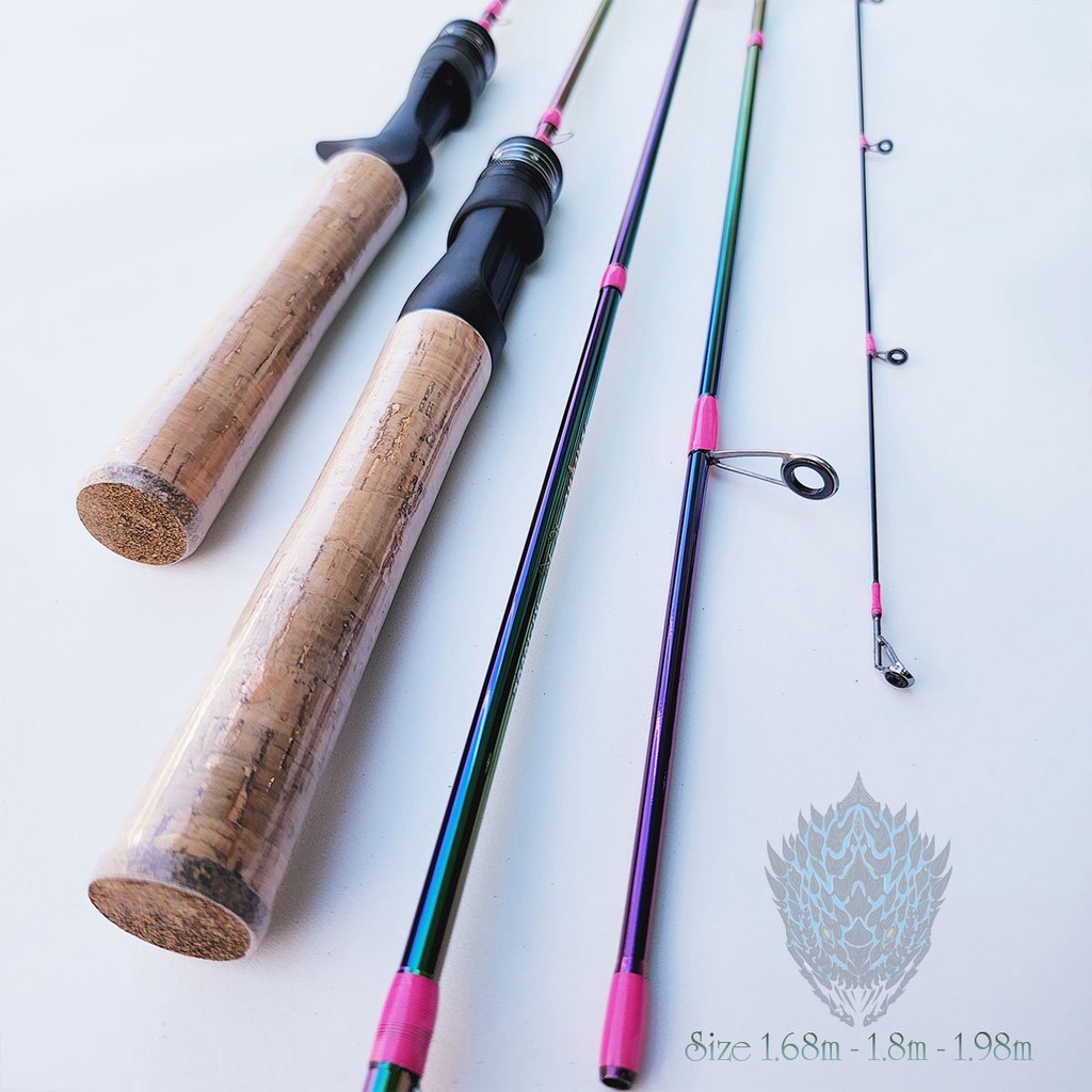 Cần câu lure ul ultraligh ánh tím ngọn đặc siêu dẻo cán CM28