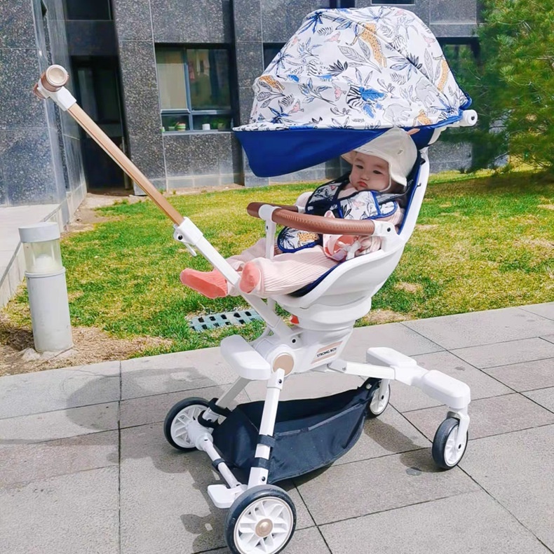 Xe đẩy thông minh 4 bánh cao cấp ghế xoay 360 độ ghế nhiều tư thế Baobaohao V8 / V18 / V22