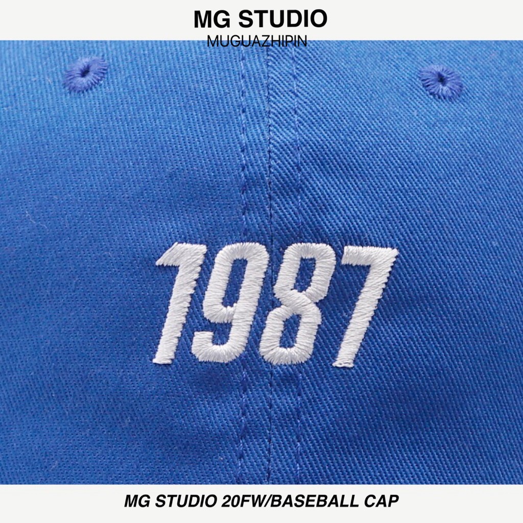 Mũ Lưỡi Trai MG STUDIO Thêu Chữ Số 1987 Cá Tính
