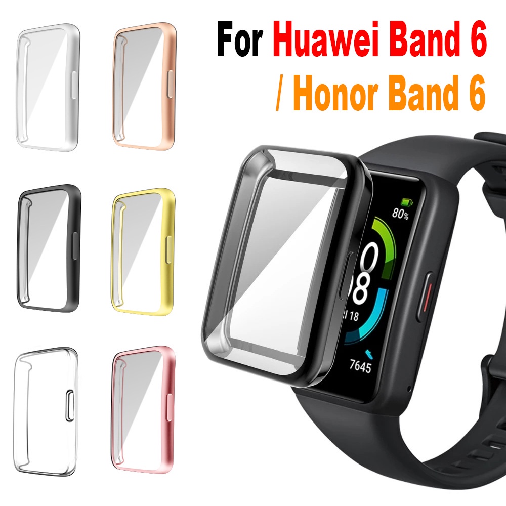 Vỏ bọc bảo vệ mặt đồng hồ bằng silicone cho Huawei Band 6 Honor Band 6