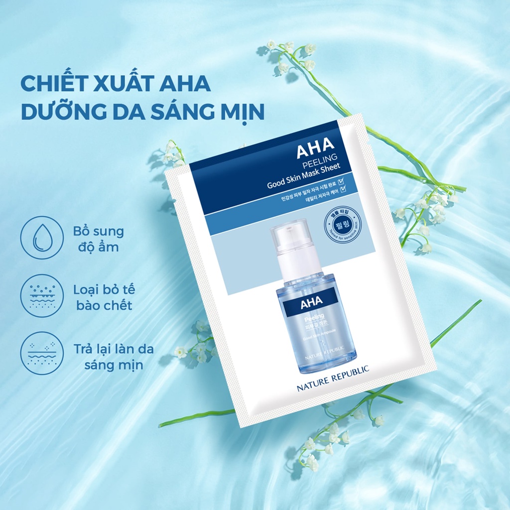 Mặt Nạ Giấy Nature Republic Tinh Chất AHA Good Skin AHA Peeling Mask 24g