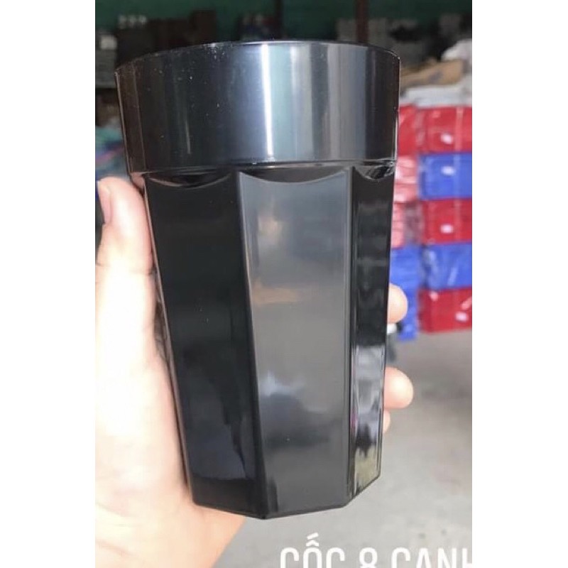 Cốc nhựa phíp 450ml 8 cạnh đủ màu