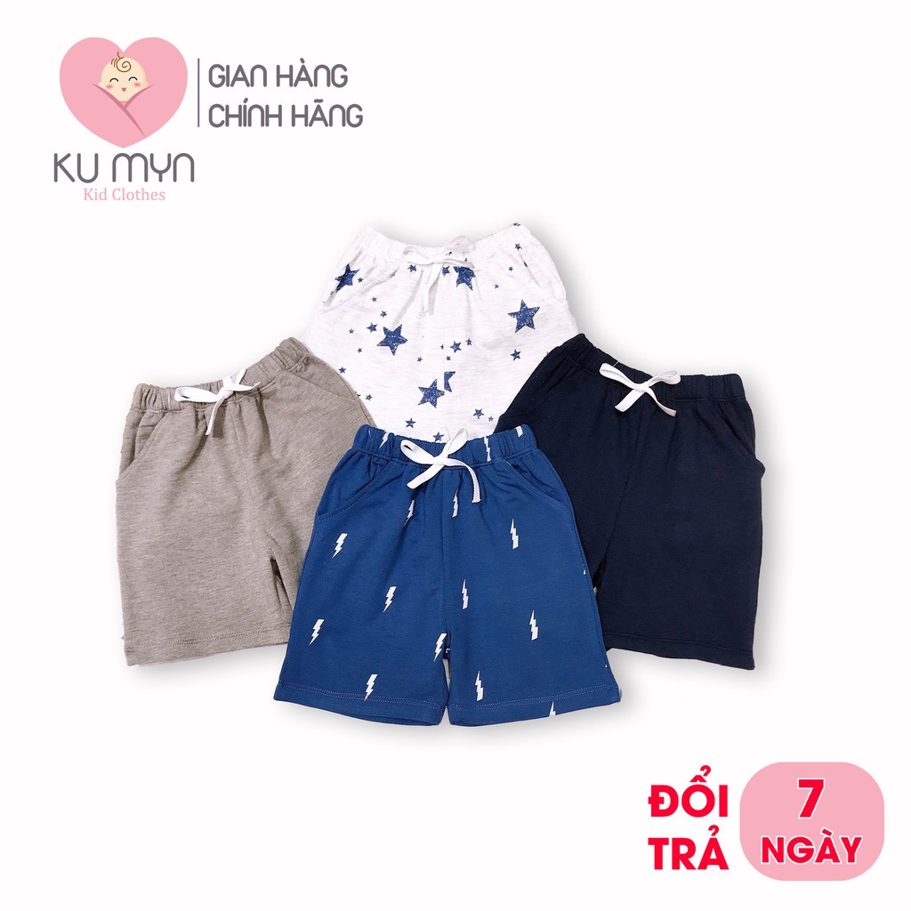 Quần đùi cho bé trai short thun cotton mềm chính hãng Ku Myn KMQ002