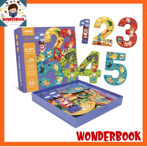 (2+) BỘ XẾP HÌNH ĐẦU ĐỜI CHO BÉ “MY FIRST PUZZLE” MIDEER 6 CHỦ ĐỀ