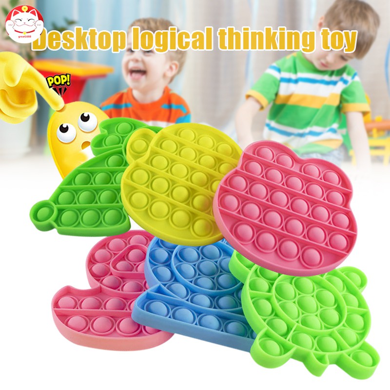 Push Pop it Fidget Toy Round Push Pop Pop Bubble Sensory Fidget Toy đồ chơi Special Needs Stress Reliever for Kid and Adult Đồ chơi bóp bong bóng giúp giải tỏa căng thẳng vui nhộn dành cho bé