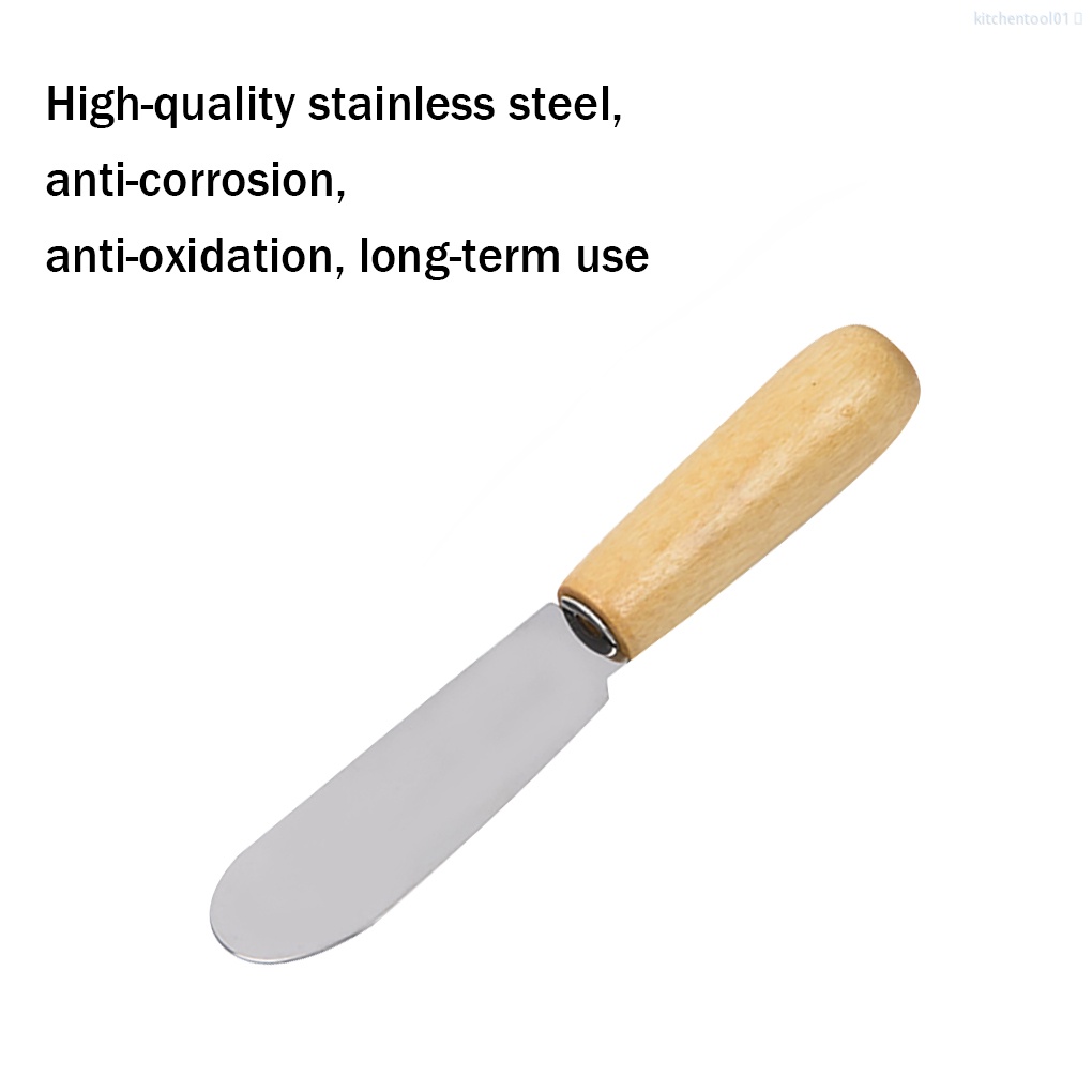 Thìa phết kem bơ inox cán gỗ tái sử dụng