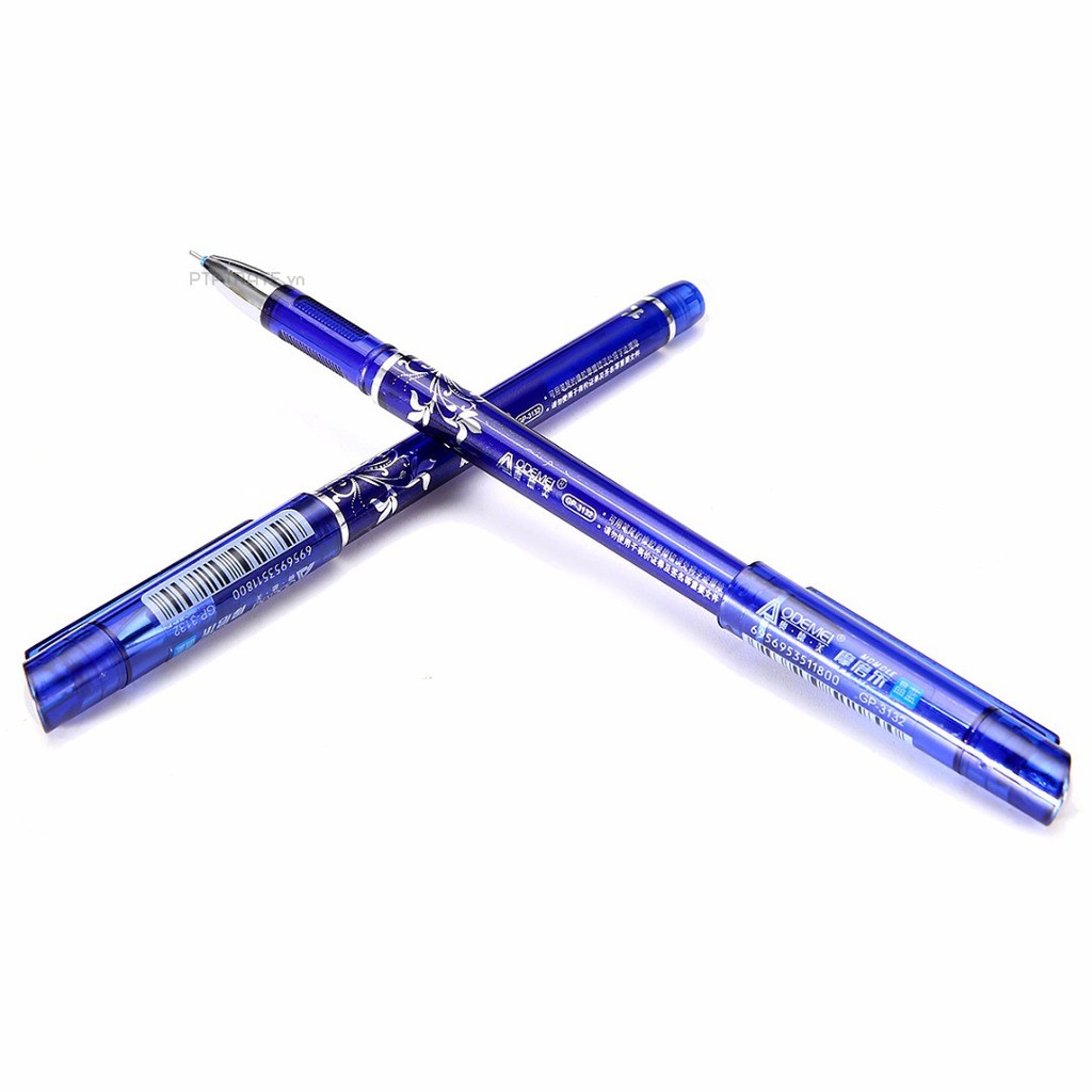 PTPTRATE ★12pcs Slim 0.5mm Magic Erasable Pen Gel Pen Blue Ink Gel Pen Students Stationery