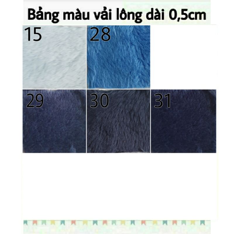 Vải lông dài 0,3cm 0,5cm may tóc Doll KPOP