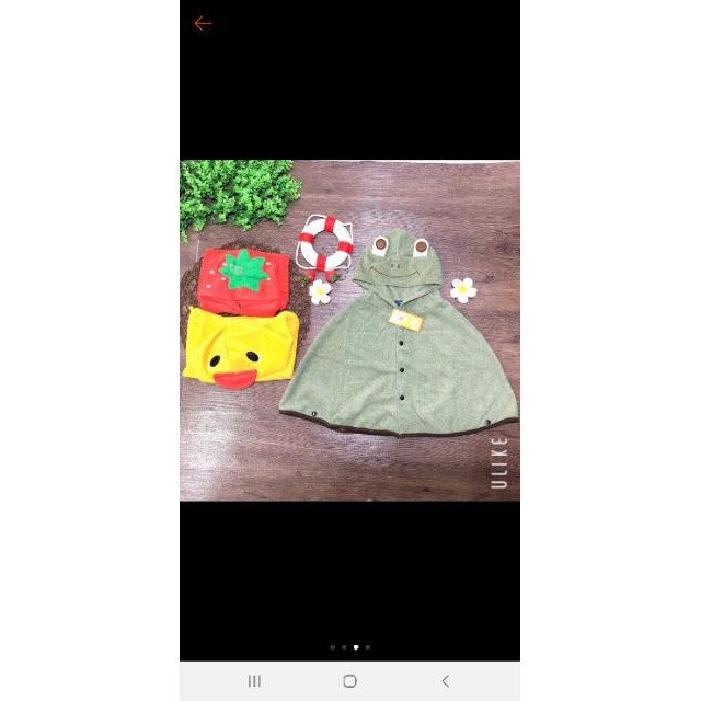 Áo choàng nỉ 1 lớp cho bé từ 0- 5 tuổi