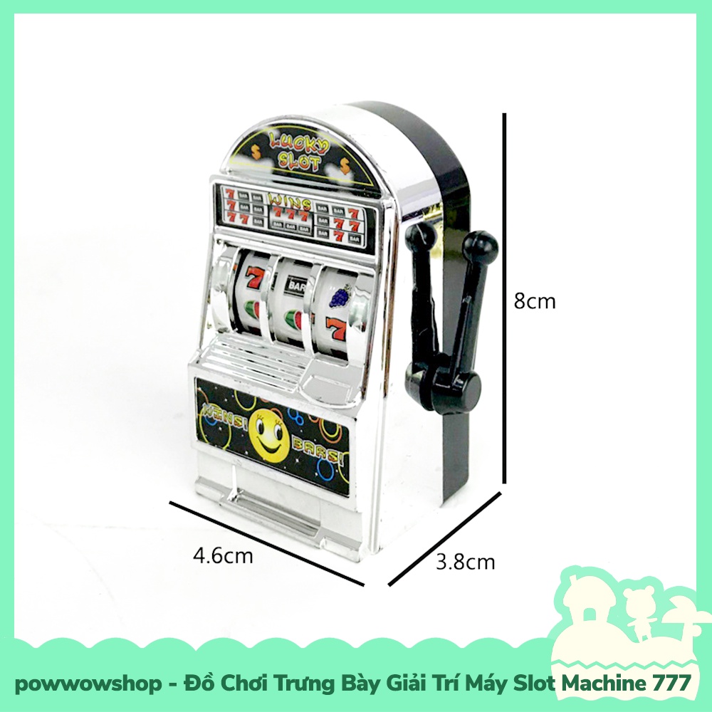 Đồ Chơi Trưng Bày Giải Trí Tương Tác Máy Slot Machine 777 Mini Cầm Tay Nhỏ Gọn Golden & Silver