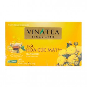 Trà hoa cúc mật ong vinatea trà túi lọc hộp 20 gói 40 gram thư giãn thanh nhiệt giải độc gan chống lão hóa