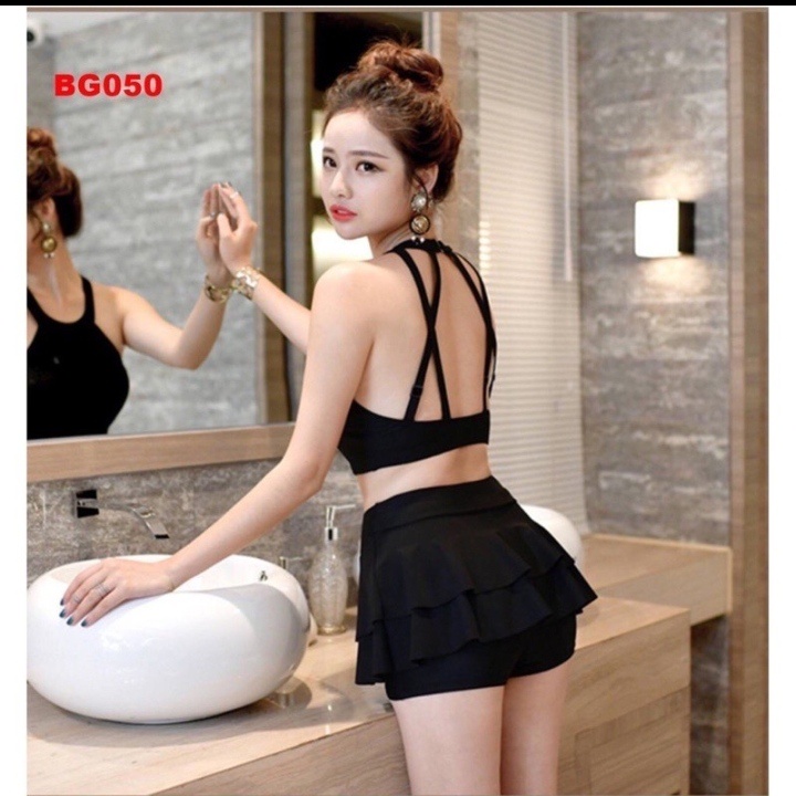 Bikini đồ bơi đi biển 2 mảnh dạng váy dễ thương phong cách Hàn Quốc VATIXA BKN67