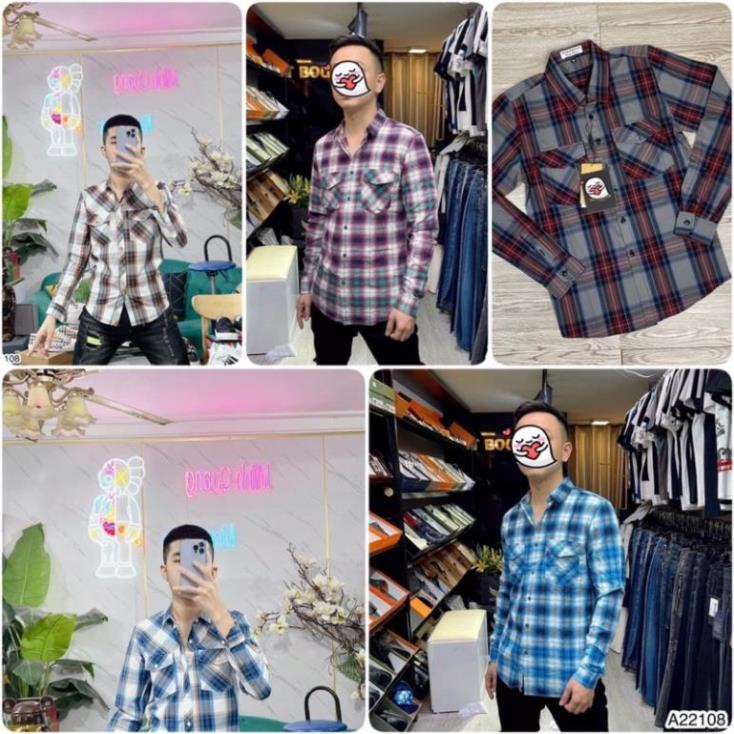 [Sẵn Hàng] Áo Sơ Mi Kẻ BBR Cao Cấp Cho Nam- Sơ Mi Nam BBR dài Tay