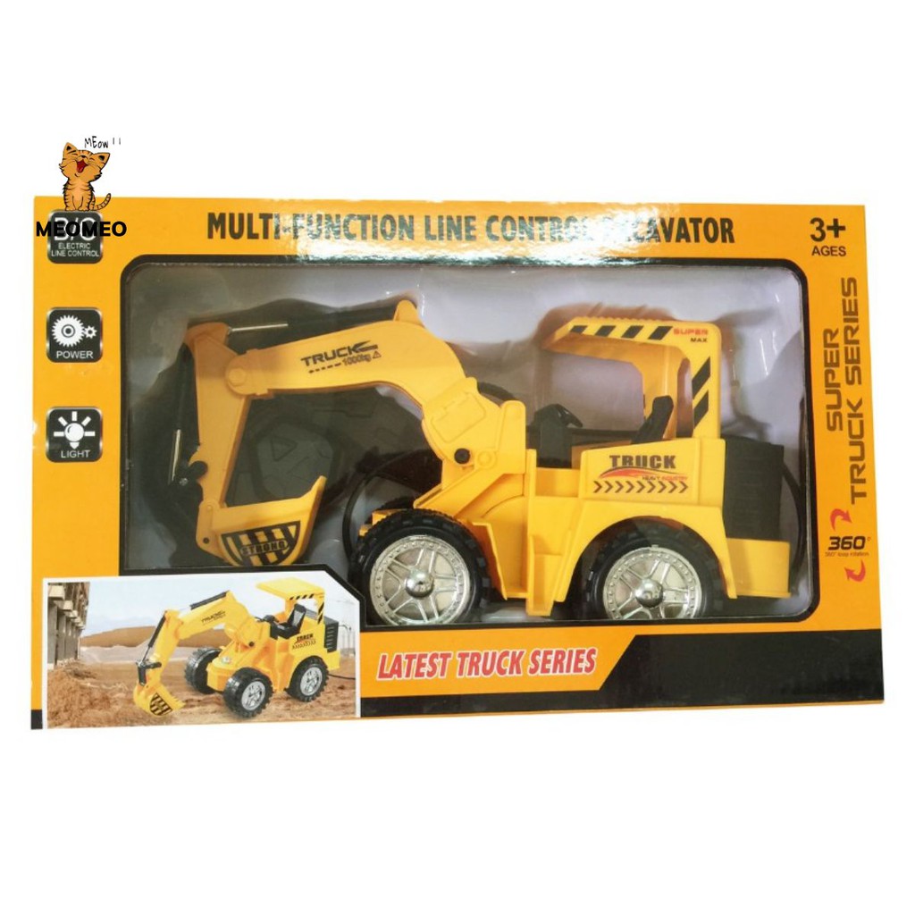 Đồ Chơi Máy Xúc Điều Khiển Từ Xa Màu Vàng Đặc Trưng, Di Chuyển Siêu Tốc, Cử Động Gầu Múc Linh Hoạt - MEOMEOSHOP2021