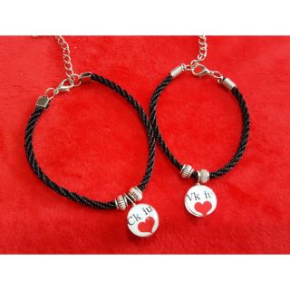 Vòng tay đôi dây đen phụ kiện. 40k/ cặp