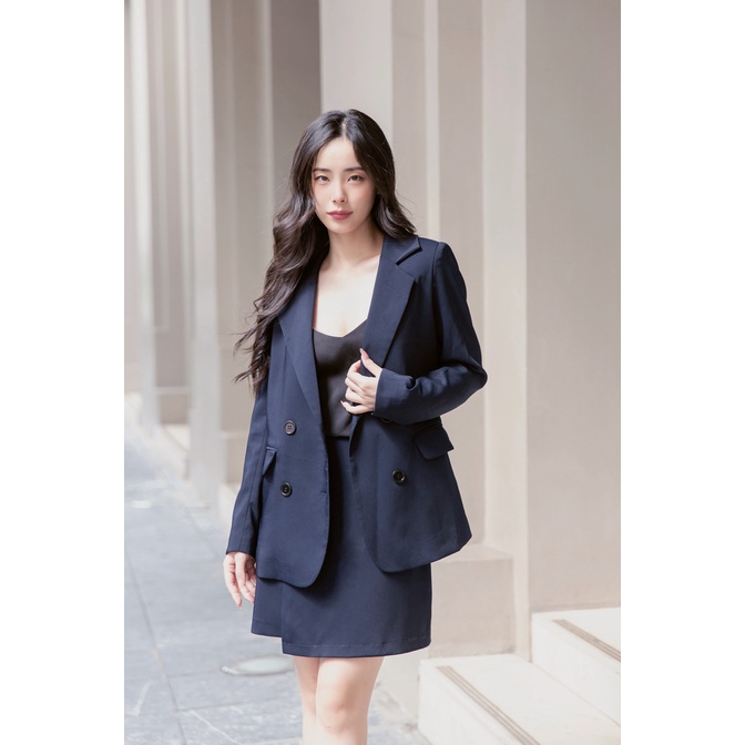 Chân váy xanh navy Jade - Maiimer