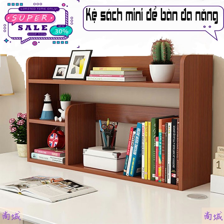 Kệ sách gô mini để bàn đa năng đồ dùng học tập 4 ngăn lắp ghép dễ dàng Nem365