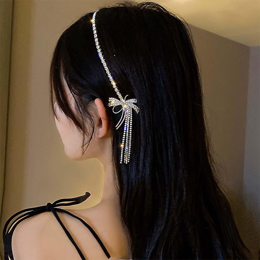 Băng Đô Cài Tóc Đính Tua Rua Phong Cách Retro Cho Nữ