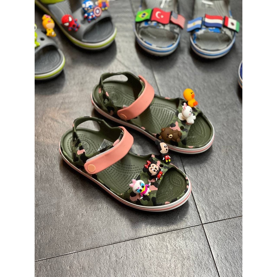 Giày Cross Sandal Baya Trẻ Em Chính Hãng Size 24 Đến 35 - Tặng 4 Jibbizt - Sấu Vui Vẻ