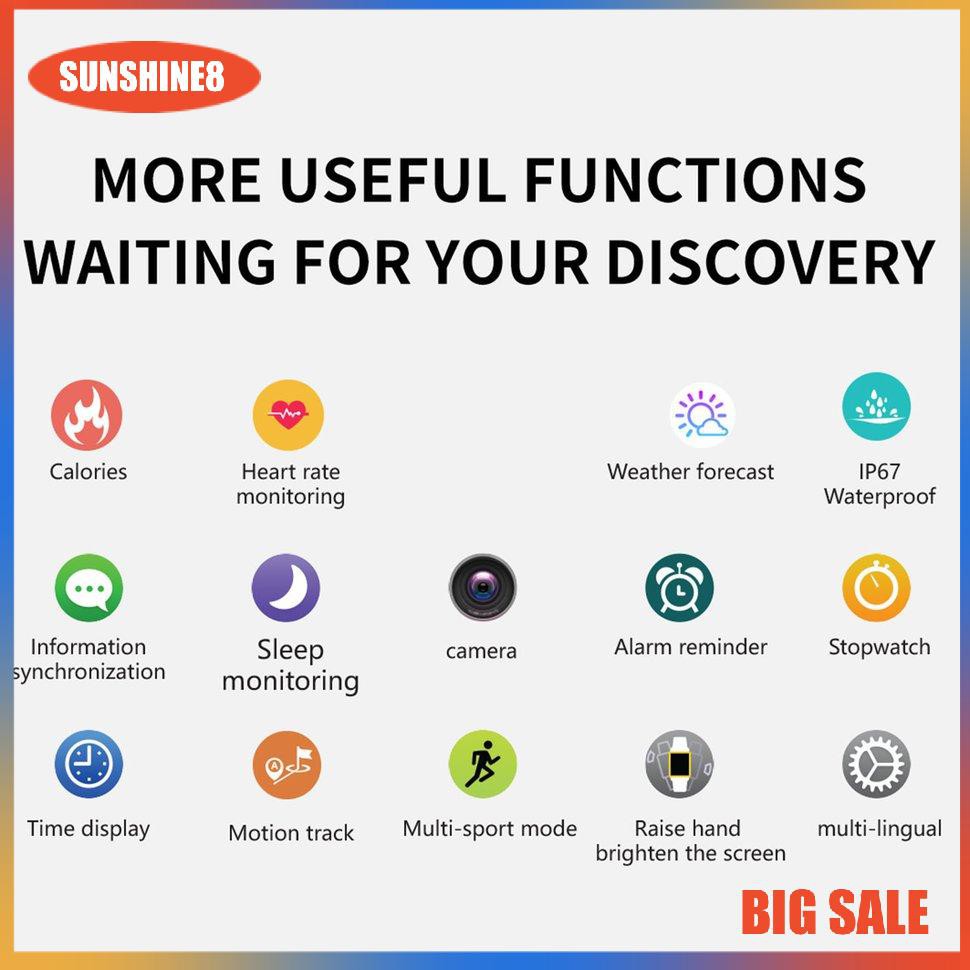 Đồng Hồ Đeo Tay Thông Minh Y68plus Màn Hình Màu Theo Dõi Sức Khỏe