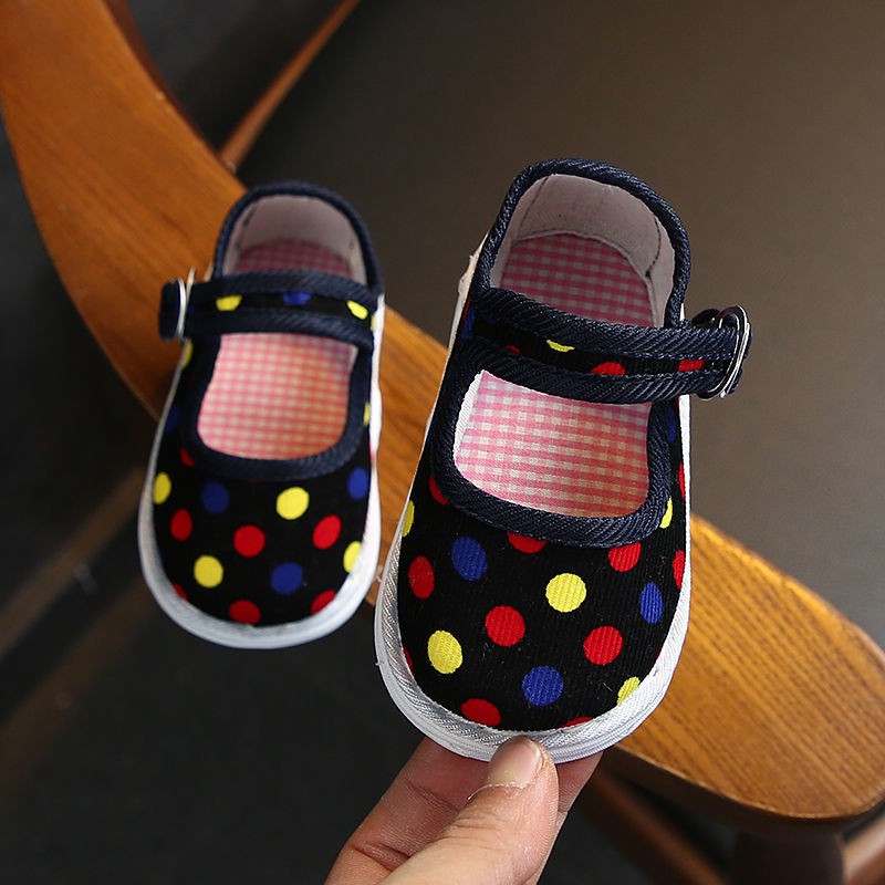 sandal trẻ emgiày xinh✈♘Giày vải handmade cho bé, đế tràm nam xuân thu 0-1-2 tuổi, trẻ em nữ mềm