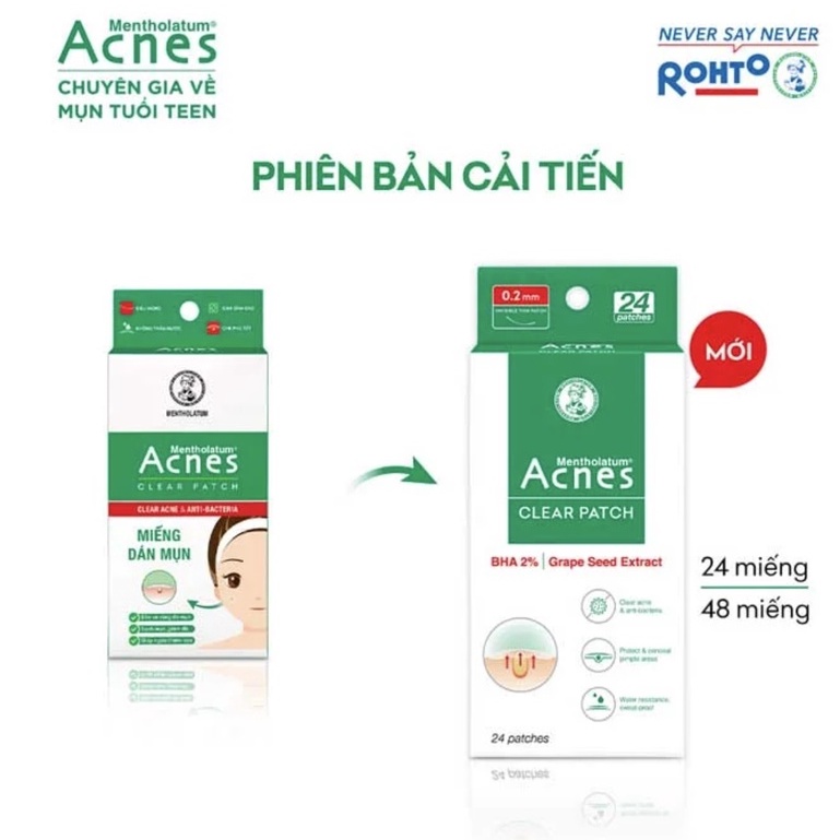 Miếng Dán Mụn Acnes Clear Patch 24 Miếng