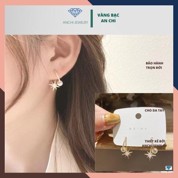 Bông tai nơ ngọc trai nhân tạo, chuẩn bạc ta cao cấp không xuống màu - Anchi jewelry