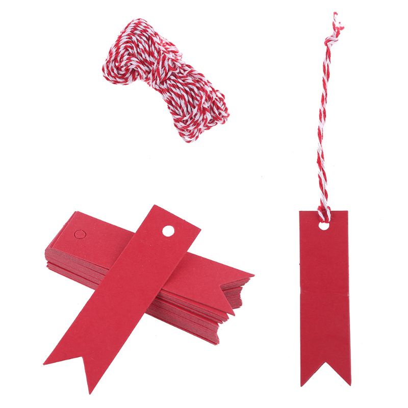 Set 100 Thẻ Giấy Kraft Trơn Dùng Để Treo Trang Trí Tiệc Cưới