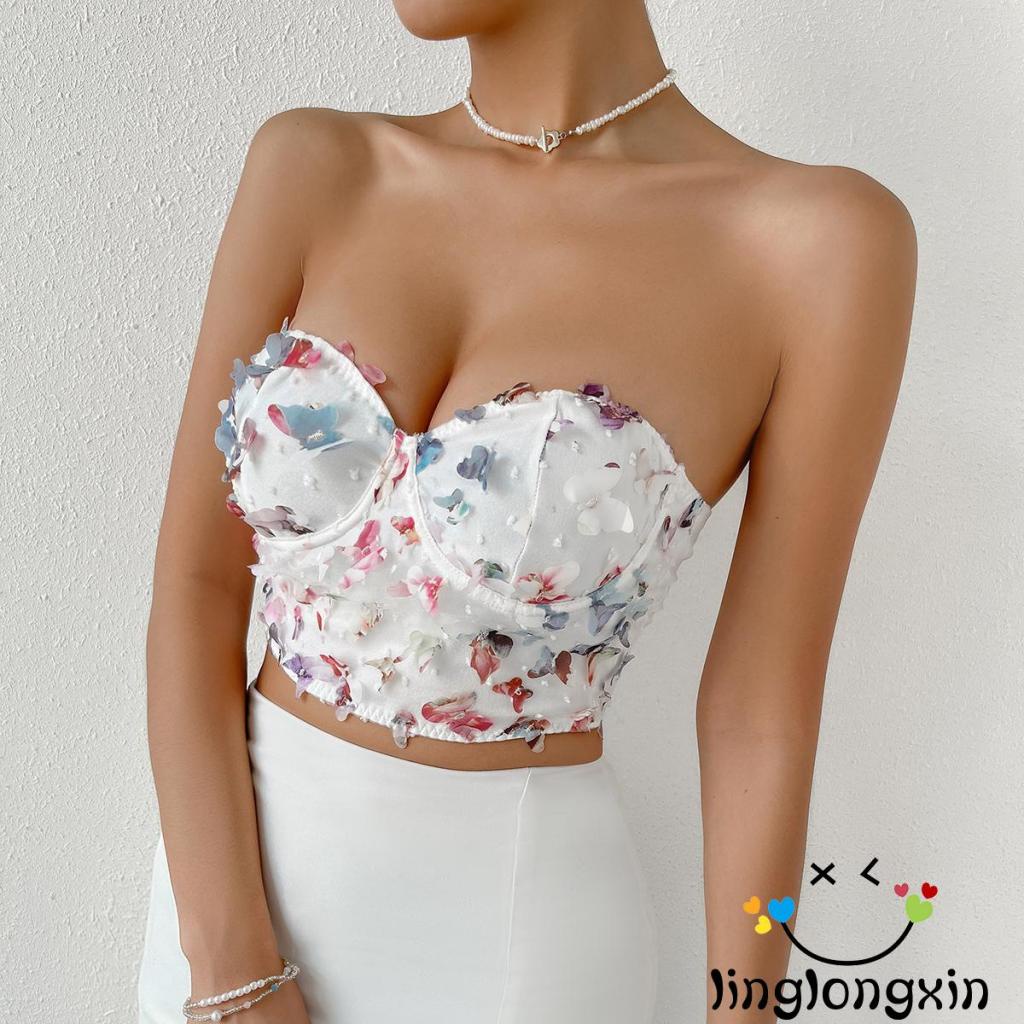 Áo Sơ Mi Không Tay Phối Hình Bướm Thời Trang Xuân Hè Dành Cho Nữ Linglongxi2