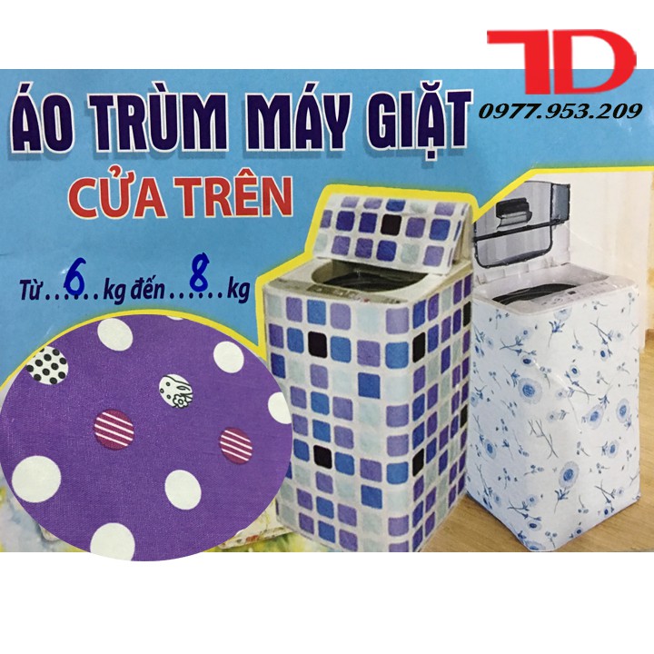 Áo Trùm Máy Giặt Loại Vải Dày Tốt từ 6kg đến 8 kg