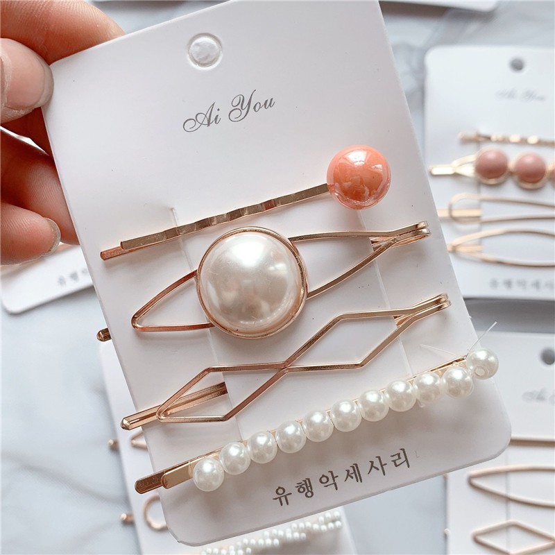 Bộ Kẹp Tóc Kim Loại Hàn Quốc Cao Cấp ( 4 kẹp ) R1