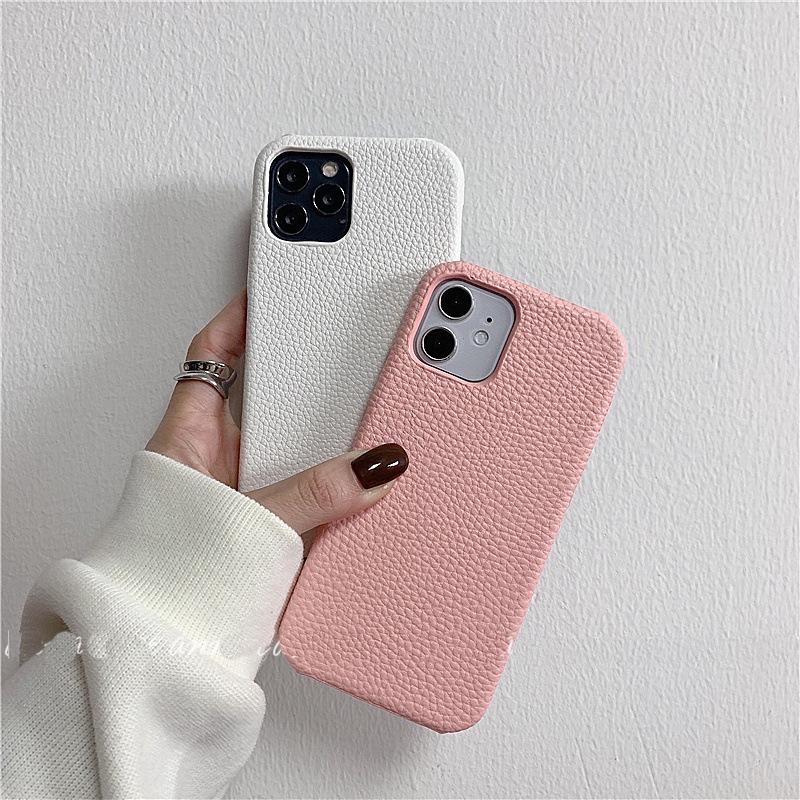 Sang Trọng Ốp Điện Thoại Da Cứng Bảo Vệ Cho iphone 13 pro 14 15 pro max 12 11 x xs xr max se 3 7 8 plus