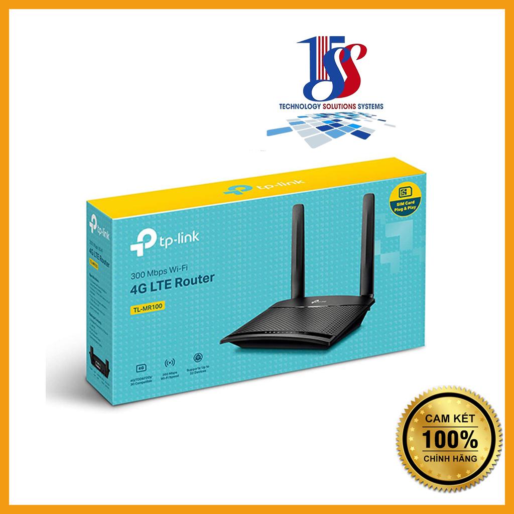 Bộ phát Wi-Fi 4G LTE Chuẩn N Tốc Độ 300 Mbps TP-Link TL-MR100 - Hàng chính hãng BH 24T