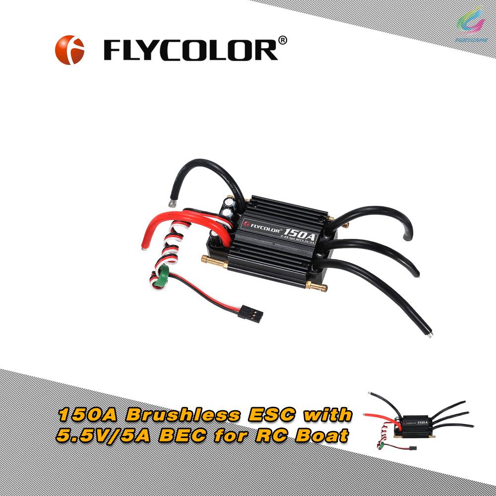 Mới Bộ Điều Khiển Tốc Độ Động Cơ Không Chổi Than 150a Esc 5.5v / 5a Bec Cho Thuyền Rc