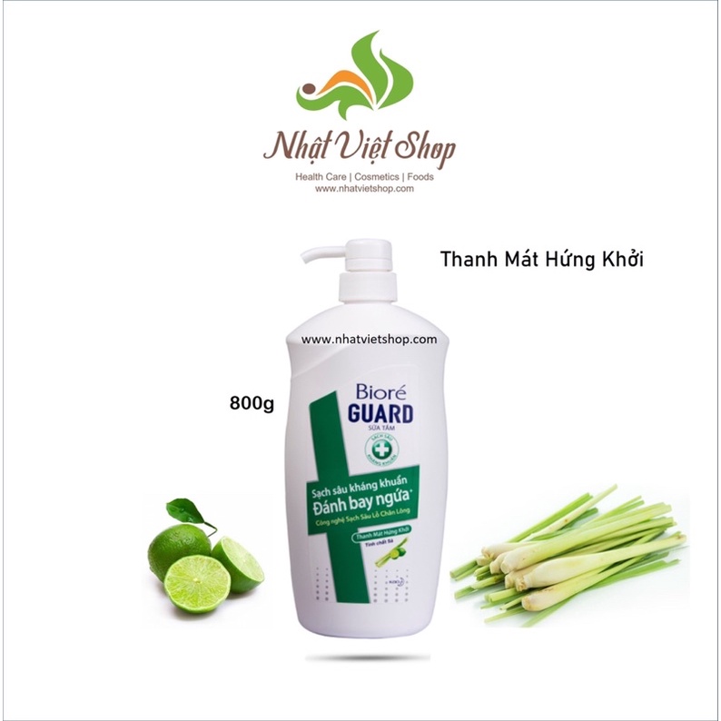 Sữa Tắm Sạch Sâu Kháng Khuẩn Biore Guard 800g